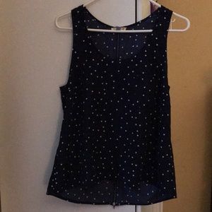 Heart-pattern sleeveless blouse, perfect condition